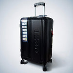 IZOD Zane 24 Inch Hardshell Spinner Luggage Black Expandable Suitcase New