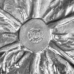 Large Vintage RWP Wilton Cabbage Lettuce Leaf Metal Salad Bowl 13"x13"x4" Silver