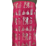 Egyptian Hieroglyphs Pink Silver Beach Sarong Wrap Scarf 60x44 Egypt NWOT