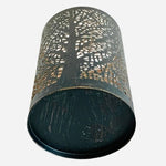 Noah's Ark Copper Plated Metal Lantern Candle Holder 5.75" Forest Openwork India