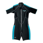 CRESSI LIDO Women’s Shorty Wetsuit Size M 2mm Neoprene Black Grey Aqua NWT