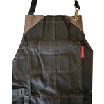 UNDER NY SKY Black Denim Bib Apron with Pockets Barber Barista Chef Uniform NIP