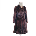 Geoffrey Beene Real Mink Fur Coat Jacket Vintage Brown XS Fit &Flare Glossy Coat