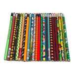 24 Wood Pencils NEW Back to School Unsharpened with Erasers Mixed Themes