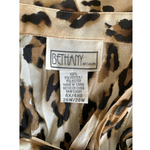 Women Top BETHANY Animal Print Button Front Shirt Chiffon Ruffled Sleeve Blouse