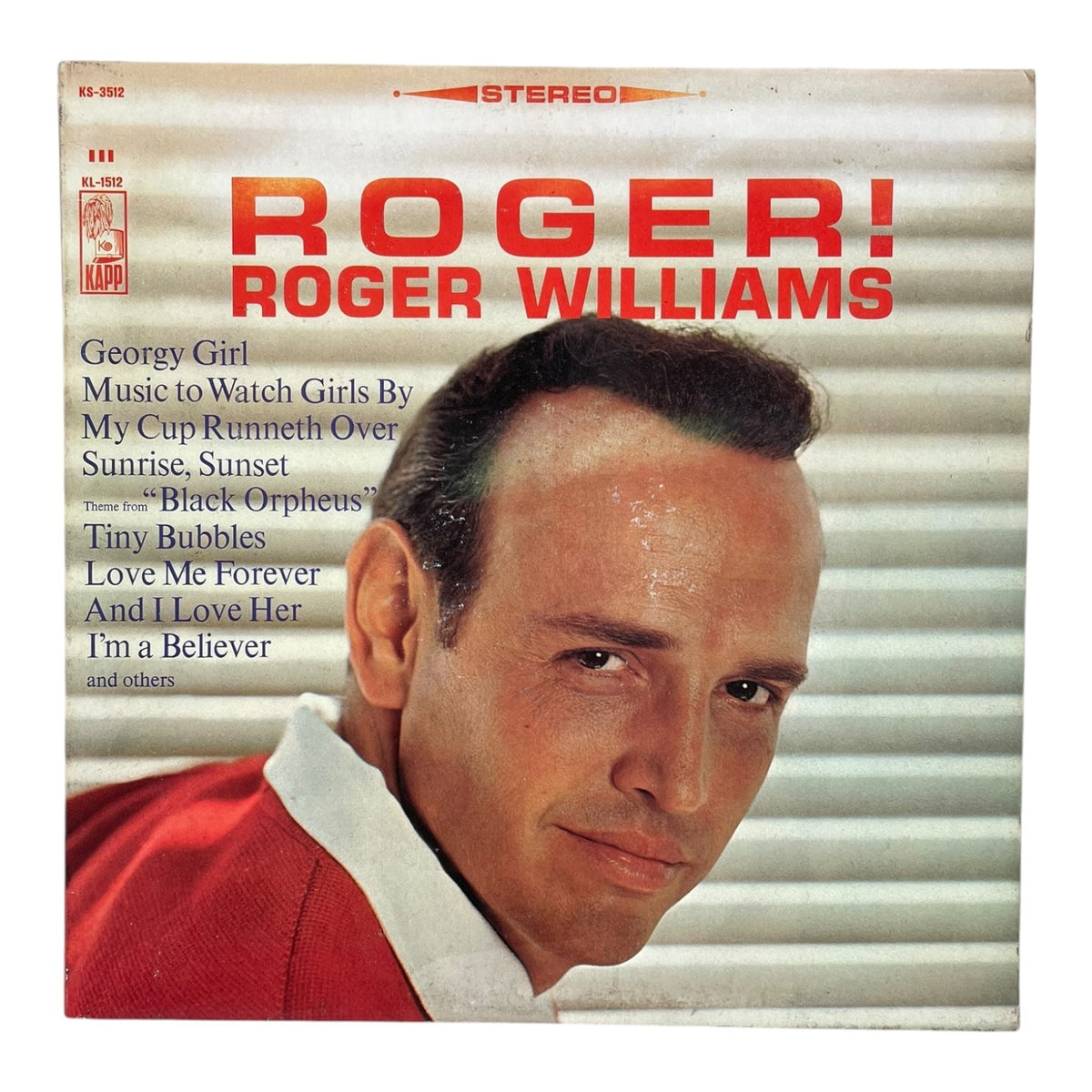 Roger Williams – Roger! 1967, Kapp Records KS-3512, Canada, Stereo LP