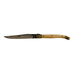 Rare Vintage Laguiole Jean Dubost Steak Knife Set Gold Plated France