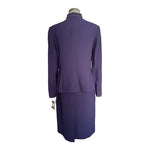 John Meyer Vintage Beaded Pencil Skirt Suit Violet Size 10 NWT