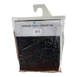 HOME COLLECTIONS Underbed Zippered Fabric Storage Bag Black 20"×15.5"×5.5" NIP