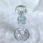 Noble Excellence 24% Lead Crystal Candlesticks 10" Pair Czech Republic Vintage