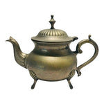 Rare VNTG Footed Ornate Teapot with Handle EPNS Solid Brass Tea Kettle Decor