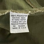 Human Women's Olive Green Hooded Windbreaker Parka L Half Zip Polyester VG
