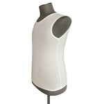 Mens White 100% Polyester Soft Stretch Solid Athletic Workout Tank Top Sz S NWOT