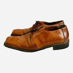 Stacy Adams Brown Leather Oxford Split Cap Toe Lace Up Dress Shoes Men Size 12