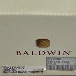 Baldwin Nickel Napkin Rings Set Silver Vintage Dining Serveware Collection NIB