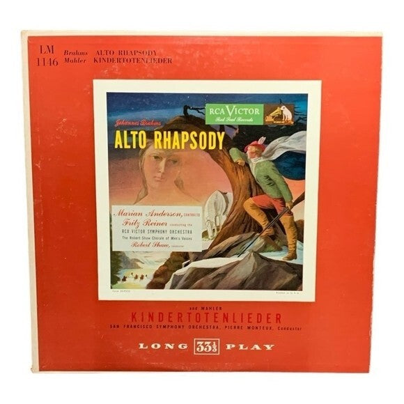 LP Johannes Brahms - Alto Rhapsody / Kindertotenlieder Vinyl Record