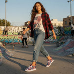 Heelys Pro 20 Prints American Flag USA Patchwork Skate Shoes Womens 8 NIB
