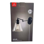 Globe Electric Leclair Dark Bronze Lantern Wall Light 12" Glass Shade NIB