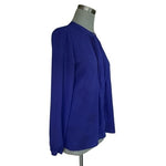 Banana Republic Women's Blue Long Sleeve Button Front Blouse Sz S VG