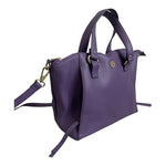 Ora Delphine Adele Purple Leather Satchel Crossbody Tote Shoulder Bag Very Good