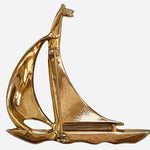 Rare Vintage Sailboat Gold-Tone Rhinestone Pin Brooch Women Jewelry