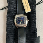 PANAMA JACK Tide Runner Stainless Steel Leather Band Quartz Mens Wristwatch NWT