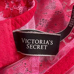 Victoria's Secret Very Sexy Hot Pink Floral Lace Bra Size 36D Demi EXC