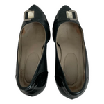 FABIANI Italy Black Leather Crystal Stiletto Heels Platform Pumps Designer Shoes