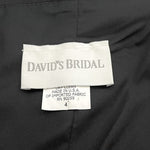 David's Bridal Black Strapless Ruched Waist Fit Flare Dress 2 Pockets Prom VG