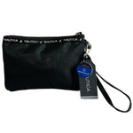 Nautica Women’s Black Nylon Triple Zip Wristlet Clutch Bag Travel NWT