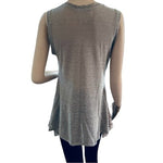 Marilu Women's Beige Tan Embroidered Lace Tank Top S Cotton Linen Italy VG