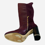 Michael Kors Sabrina Burgundy Leather Over-the-Knee Boots Size 5.5