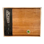 Bamboo Cheese Cutting Board Set with Knife Tools 13x9.5 Serving Charcuterie