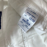 Nautica Womens White Tencel Ankle Trousers S 34 Mid Rise Fitted Cotton Blend NWT