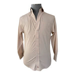 Nordstrom Men's Tan Cotton Button Front Dress Shirt 15-32 Wrinkle Free VG