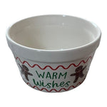 Royal Norfolk Warm Wishes Gingerbread Bowl Ramekin Christmas Ceramic NWOT