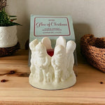 Vintage Avon Glow Of Christmas Fragrance Candle 4.5" Floral Medley Candle Holder