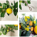 Lemon Garland 6ft Green Yellow Orange Fruit Vine Spring Summer Decor NIP