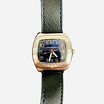 PANAMA JACK Tide Runner Stainless Steel Leather Band Quartz Mens Wristwatch NWT