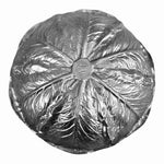 Large Vintage RWP Wilton Cabbage Lettuce Leaf Metal Salad Bowl 13"x13"x4" Silver