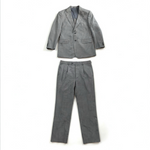John Williams Men's Classic Fit Suit Jacket & Pants Set L Grey Wool Blend EXC