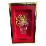 Vintage 2000 Gorham Crystal Ice Bucket Champagne Bottle Christmas Ornament NIB