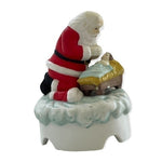 Vintage 1983 Roman The Kneeling Santa Musical Figurine Baby Jesus 5.5"