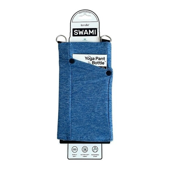 SWAMI Bindle Water Bottle Pant Sleeve Blue Black Phone Pocket Strap Yoga NWT