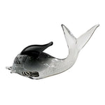 V. Nason Murano Glass Fish Figurine Paperweight 5.75" Smoky Grey Italy Label