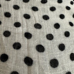 Women's Polka Dot Scarf 22"x74" Black White Fringe Viscose Summer Wrap Sheer VG