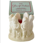Vintage Avon Glow Of Christmas Fragrance Candle 4.5" Floral Medley Candle Holder