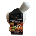 Bombay Natural White Marble Mortar Pestle Set 4" Spice Herb Grinder Kitchen Tool