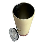 Red Cream Sparkling Glitter Tumbler There's No Place Like Home Lid 8.5" NWOT