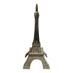 Mini Eiffel Tower Figurine 4.75" Silver Metal Paris Tabletop Decor Sculpture